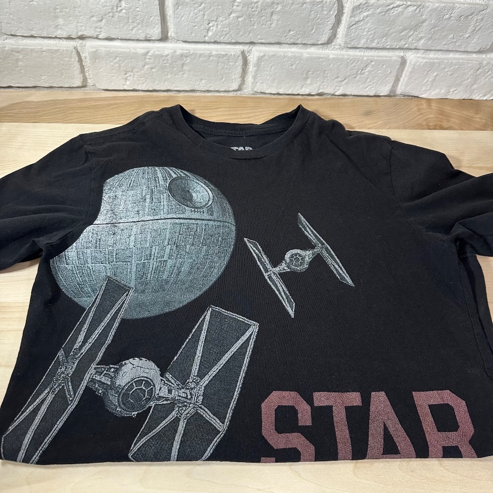 Star Wars Death Star and Tie Fighters T-shirt boys size XL - Picture 4 of 7